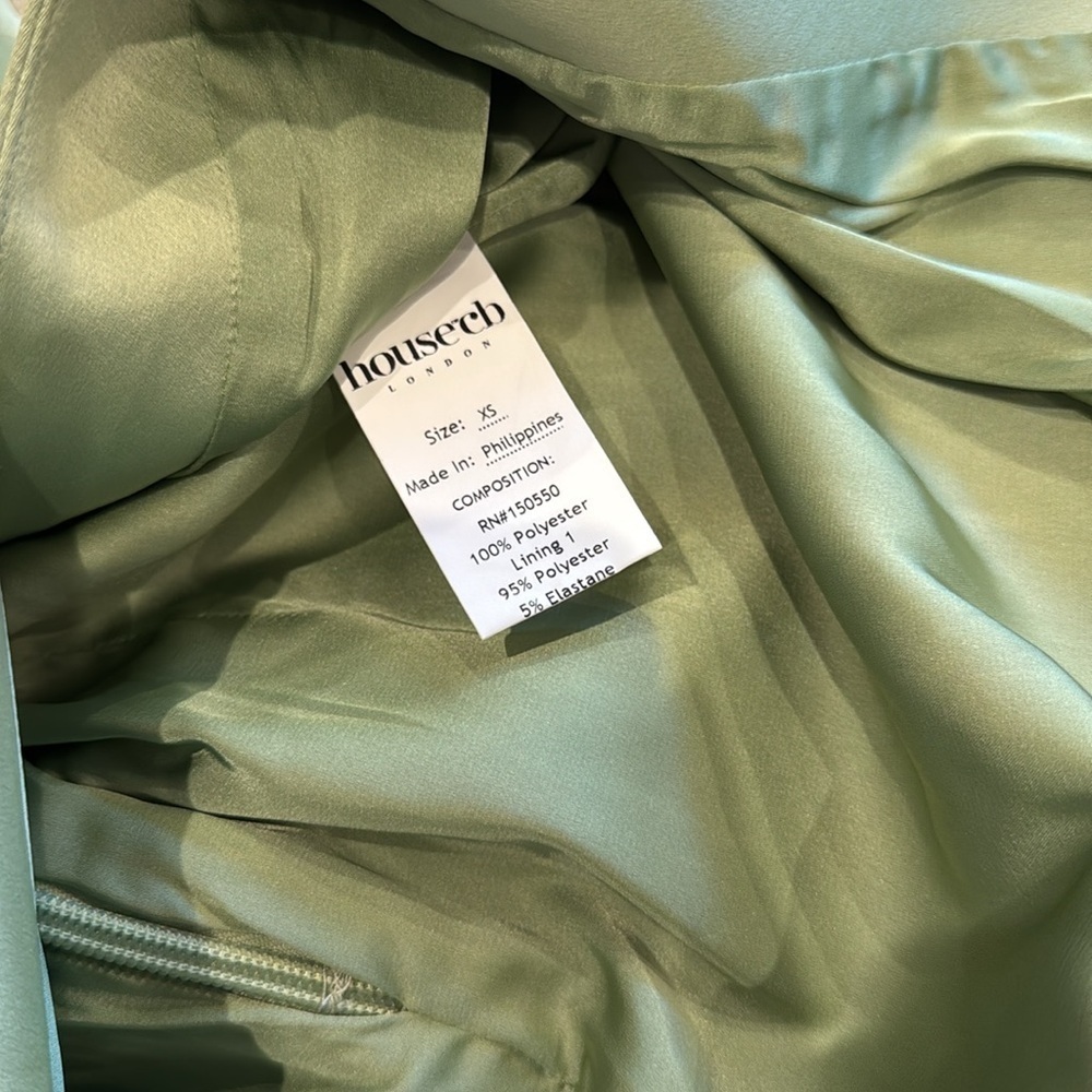 NWOT House of CB ‘Faye’ Pistachio green Corset Satin Corset Dress sz XS - Picture 7 of 8